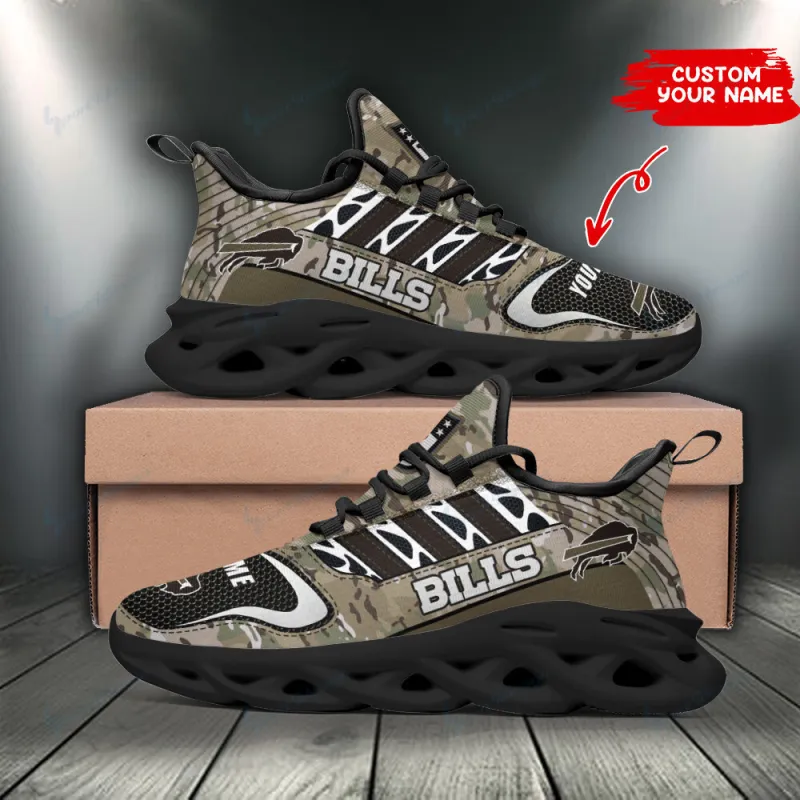 Buffalo Bills Yezy Sneakers Back View