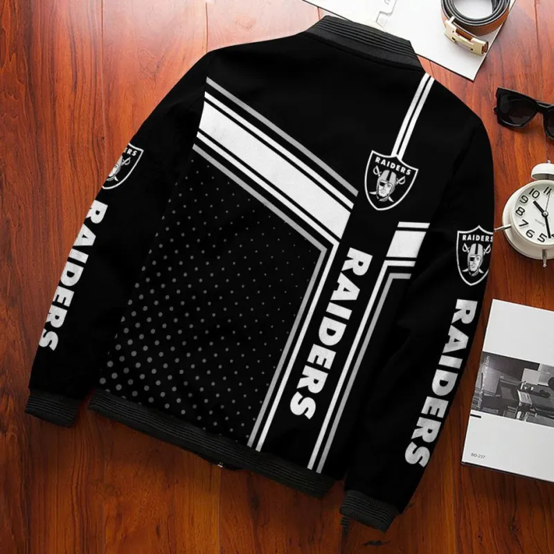 Las Vegas Raiders Bomber Jacket Back