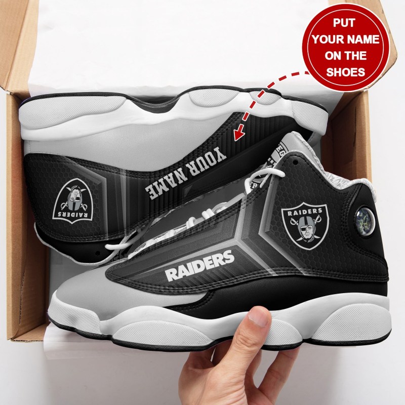 Las Vegas Raiders Personalized AJD13 Sneakers Image 1