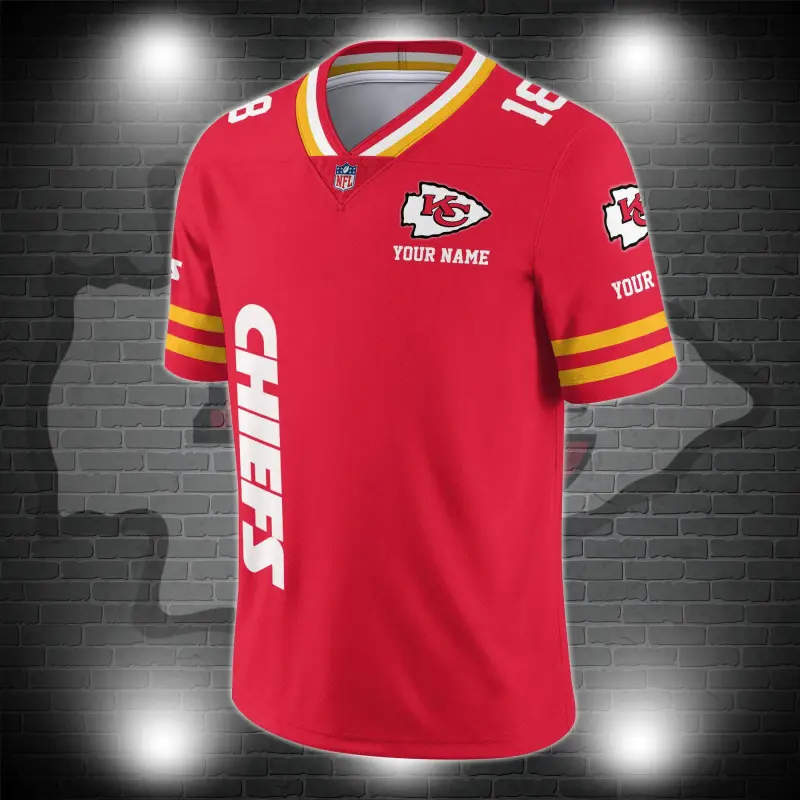 Kansas City Chiefs V-neck Jersey Side View