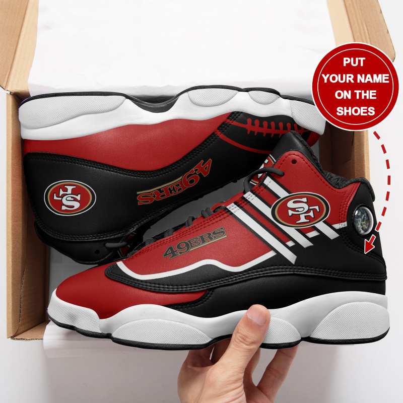 San Francisco 49ers Personalized AJD13 Sneakers
