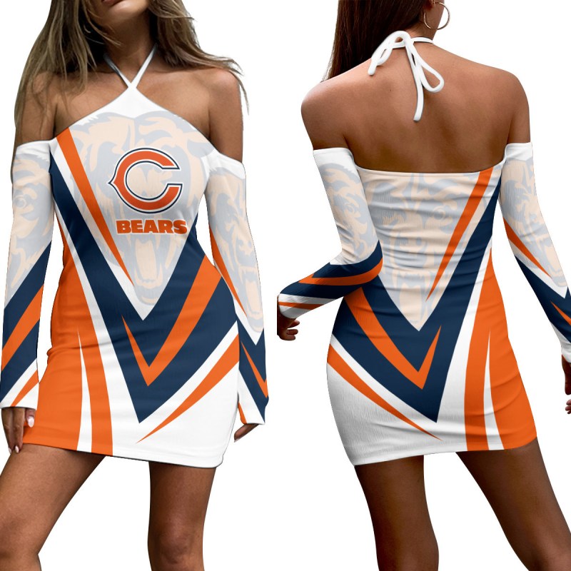 Chicago Bears Halter Lace-up Dress