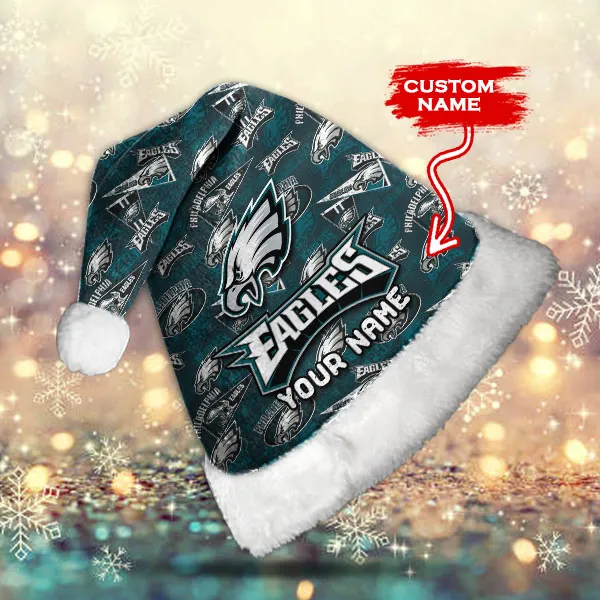 Philadelphia Eagles Personalized Christmas Hat - Front View