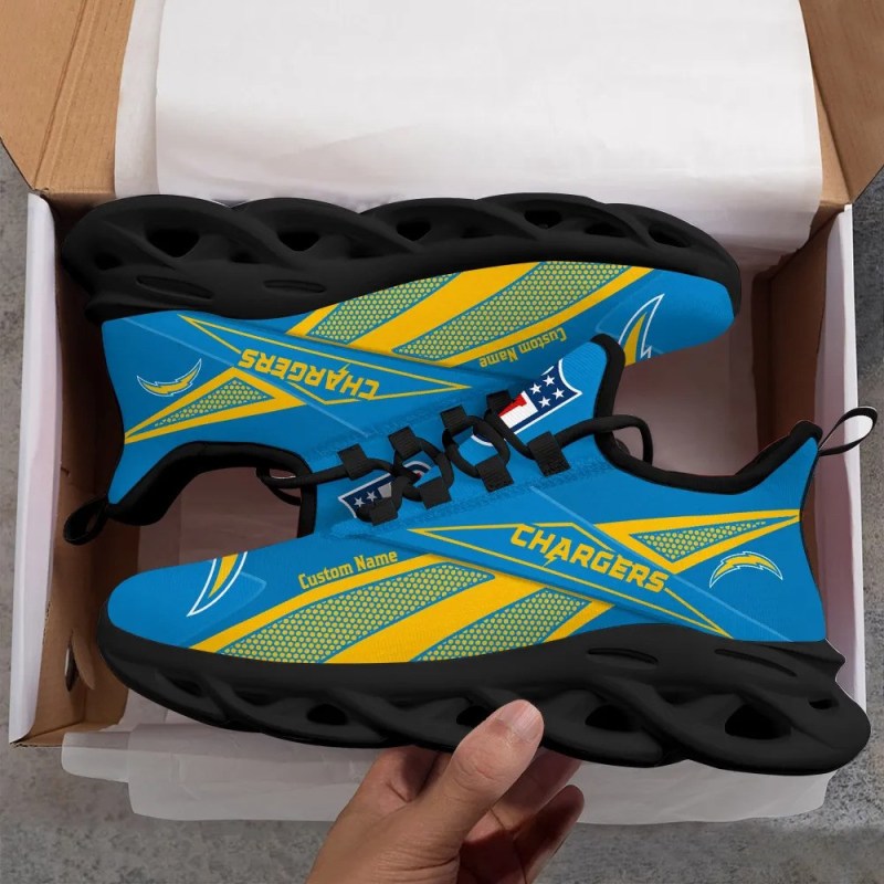 Los Angeles Chargers Personalized Yezy Running Sneakers