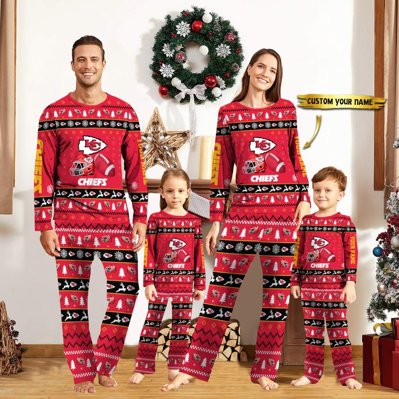 Kansas City Chiefs Personalized Pajamas Set Image 1
