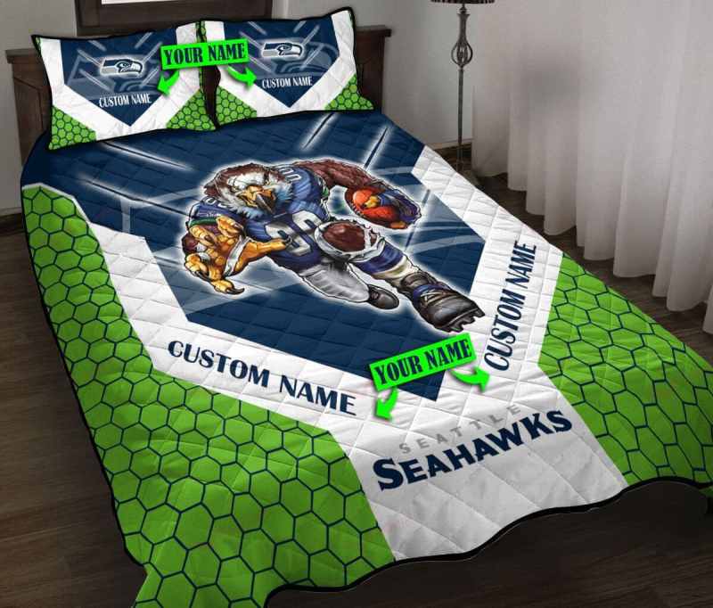 Seattle Seahawks Personalized Quilt Set - Fan Gear for Football Lovers