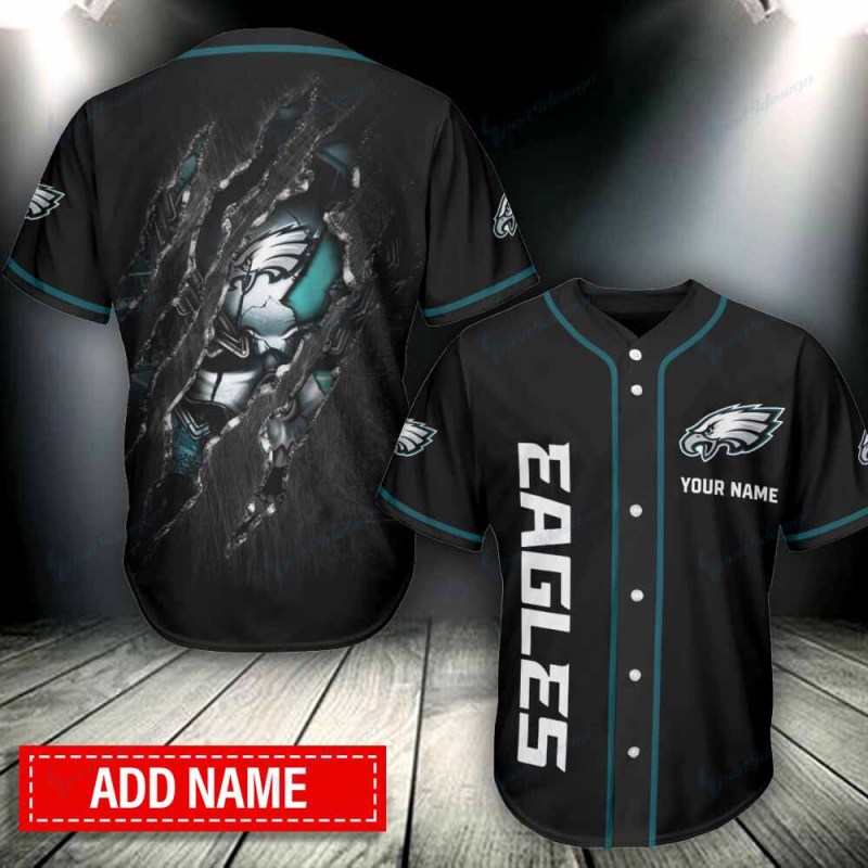 Philadelphia Eagles Personalized Baseball Jersey