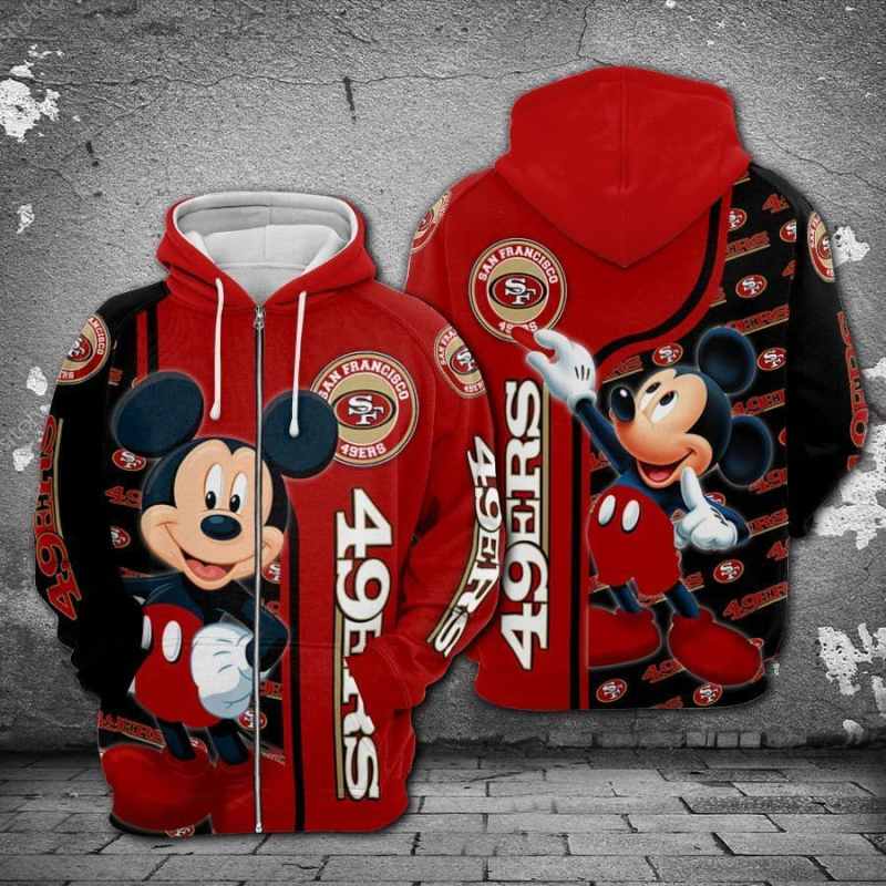 San Francisco 49ers Mickey Mouse Limited Hoodie - Alternate View