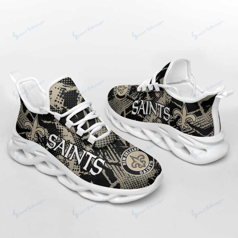 New Orleans Saints Yezy Running Sneakers - Side View