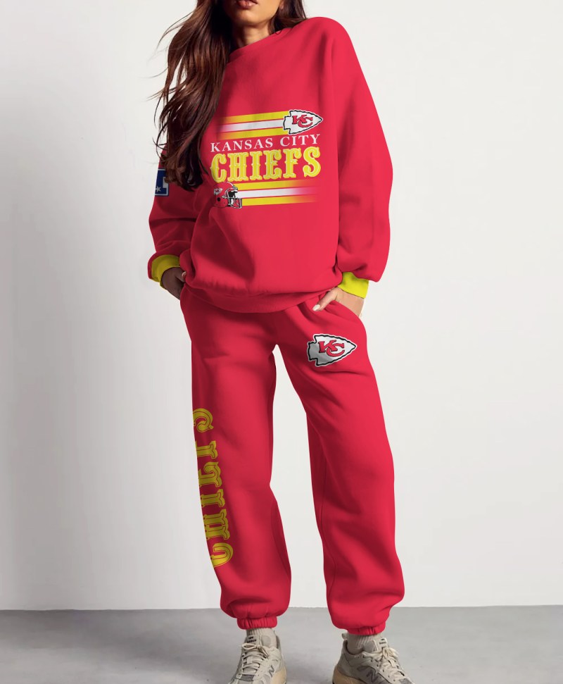 Kansas City Chiefs Combo 3D Sweatsuit and Sweatpants