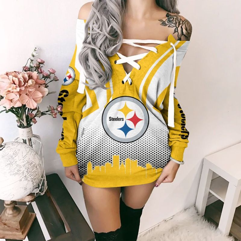 Pittsburgh Steelers Lace-Up Sweatshirt 73 Design
