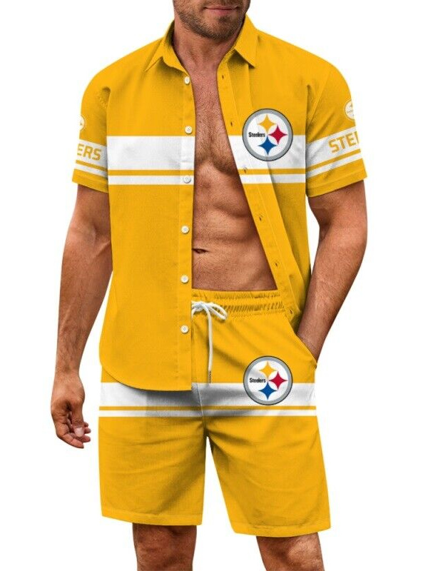 Pittsburgh Steelers Combo Hawaiian Shirt and Shorts