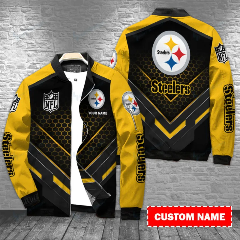 Pittsburgh Steelers Personalized Bomber Jacket