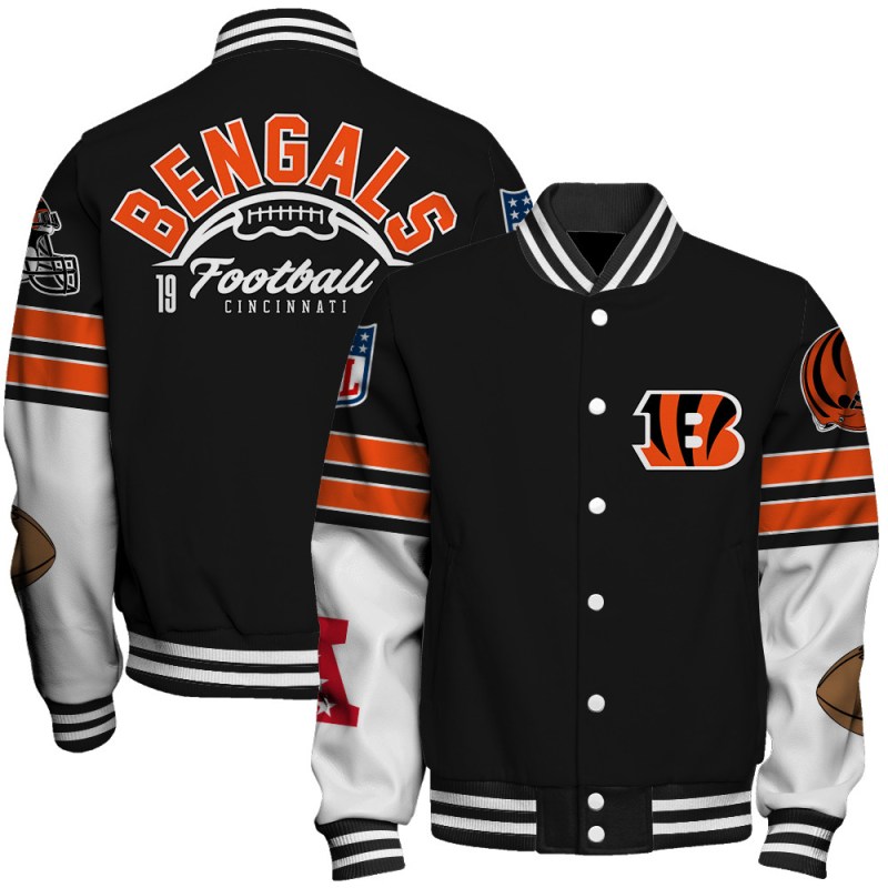Cincinnati Bengals Unisex Ultimate Game Day Varsity Jacket