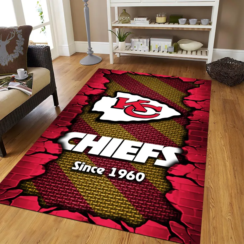 Kansas City Chiefs Football Team Rug