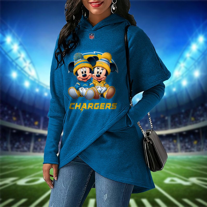 Los Angeles Chargers Women's Irregular Hoodie - Limited Edition