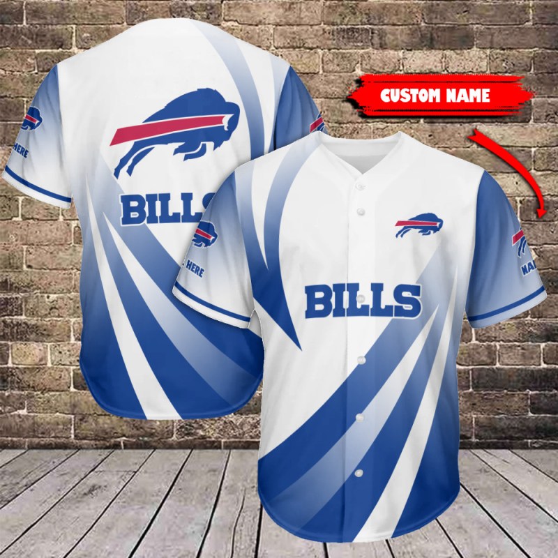 Buffalo Bills Personalized Baseball Jersey