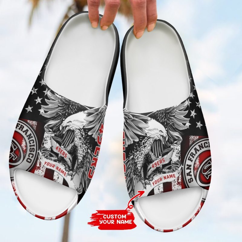 San Francisco 49ers Personalized Yeezy Slippers