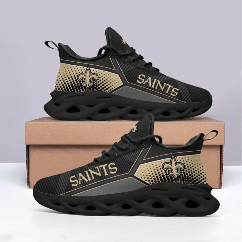 New Orleans Saints Yezy Running Sneakers Side View