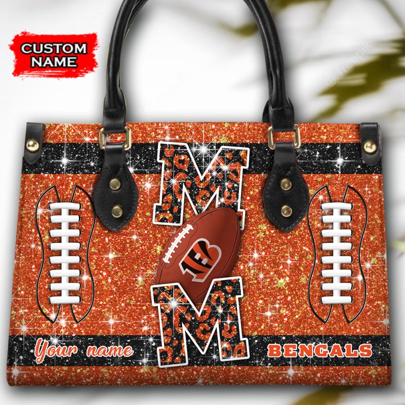 Bengals Leather Hand Bag