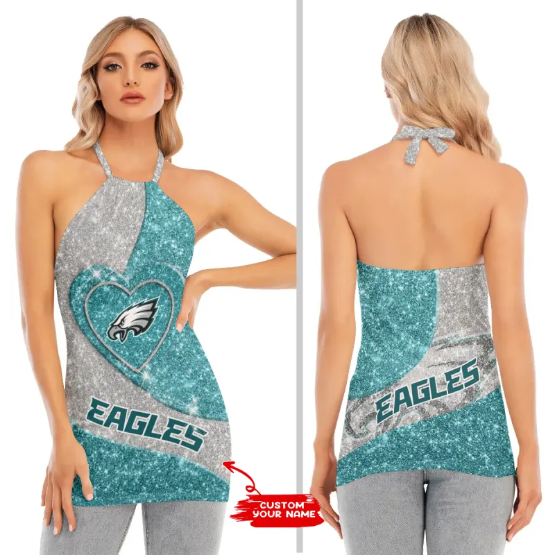 Philadelphia Eagles Personalized Women's Halter Top