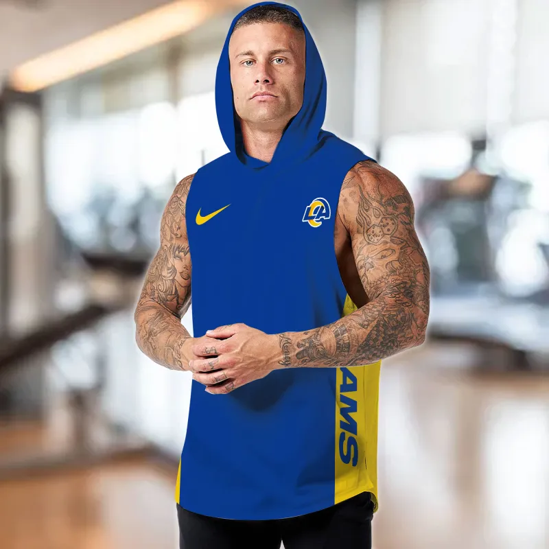 Los Angeles Rams Hooded Tank Top in White