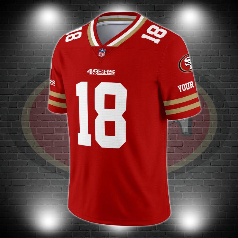 San Francisco 49ers Personalized V-neck Football Jersey - Image 2