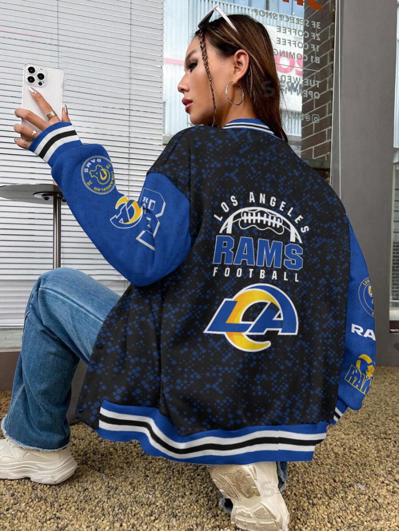 Los Angeles Rams Varsity Jacket Back View