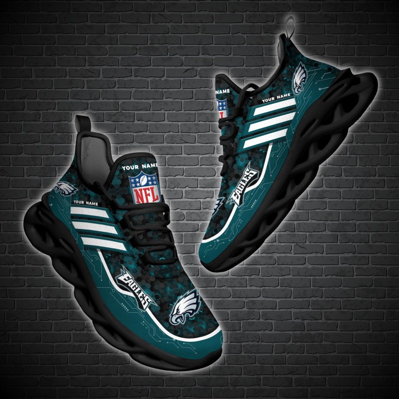 Philadelphia Eagles Sneakers Rear View