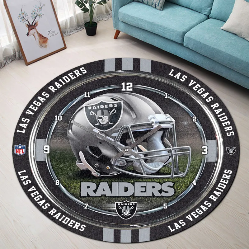 Las Vegas Raiders Personalized Round Rug