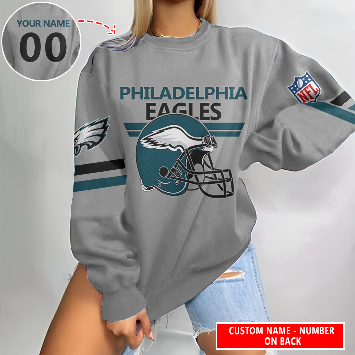 Philadelphia Eagles Personalized Round Neck Sweatshirt
