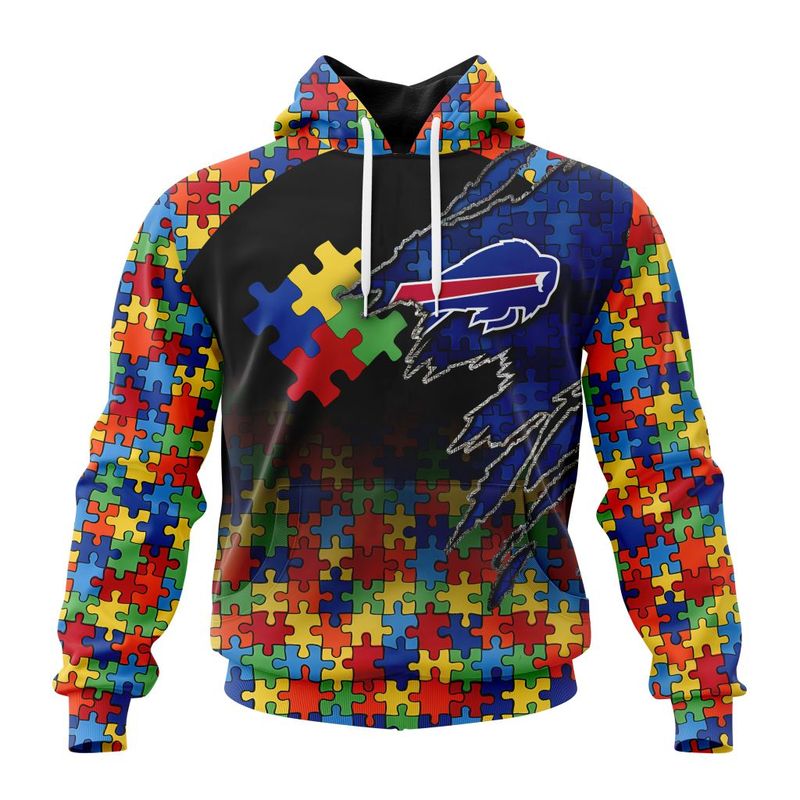 Buffalo Bills Special Autism Awareness Design Hoodie Image 1