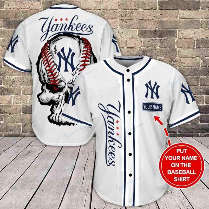 New York Yankees Personalized Baseball Jersey Back