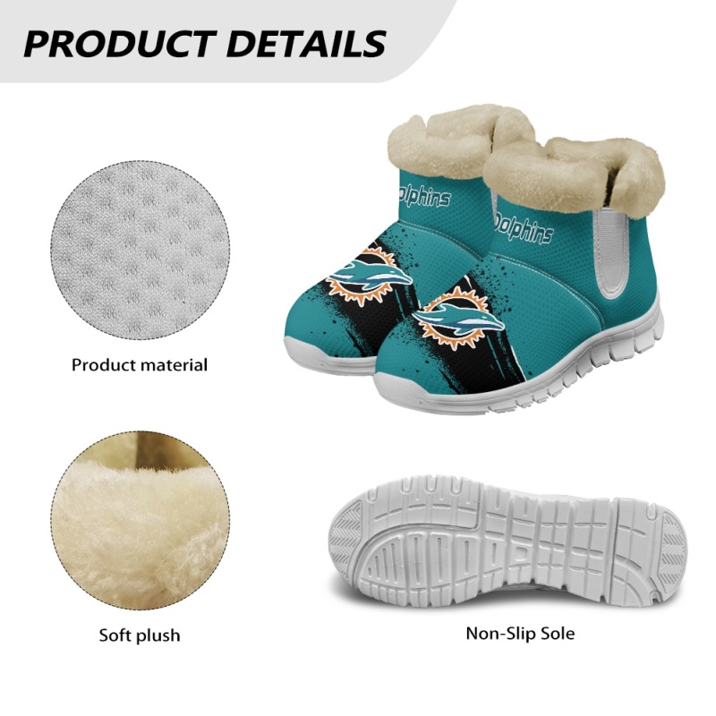 Miami Dolphins Comfy Winter Snow Boots 14