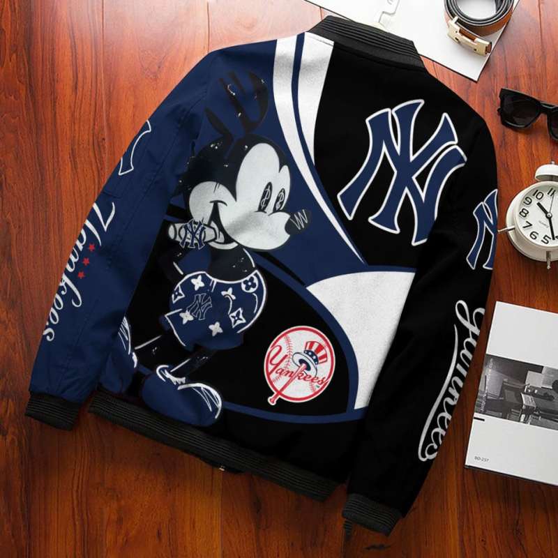 New York Yankees Personalized Bomber Jacket Back View