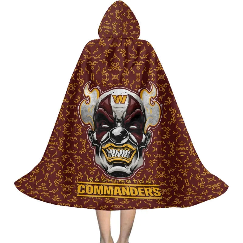 Washington Commanders Halloween Cloak Back View