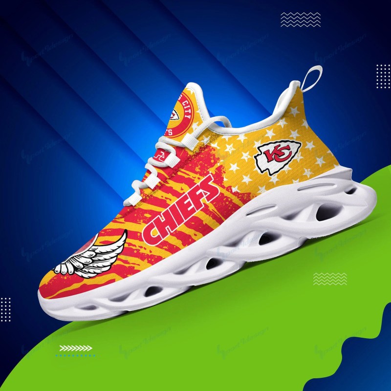 Kansas City Chiefs Yeezy Running Sneakers Side View