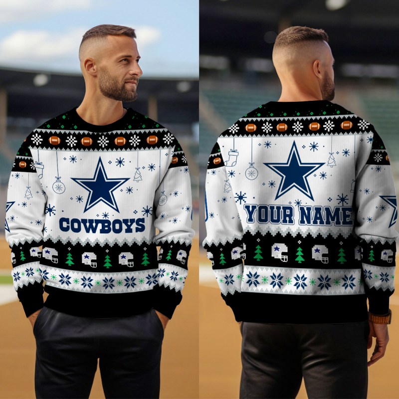 Dallas Cowboys Ugly Christmas Sweater Outdoor 4