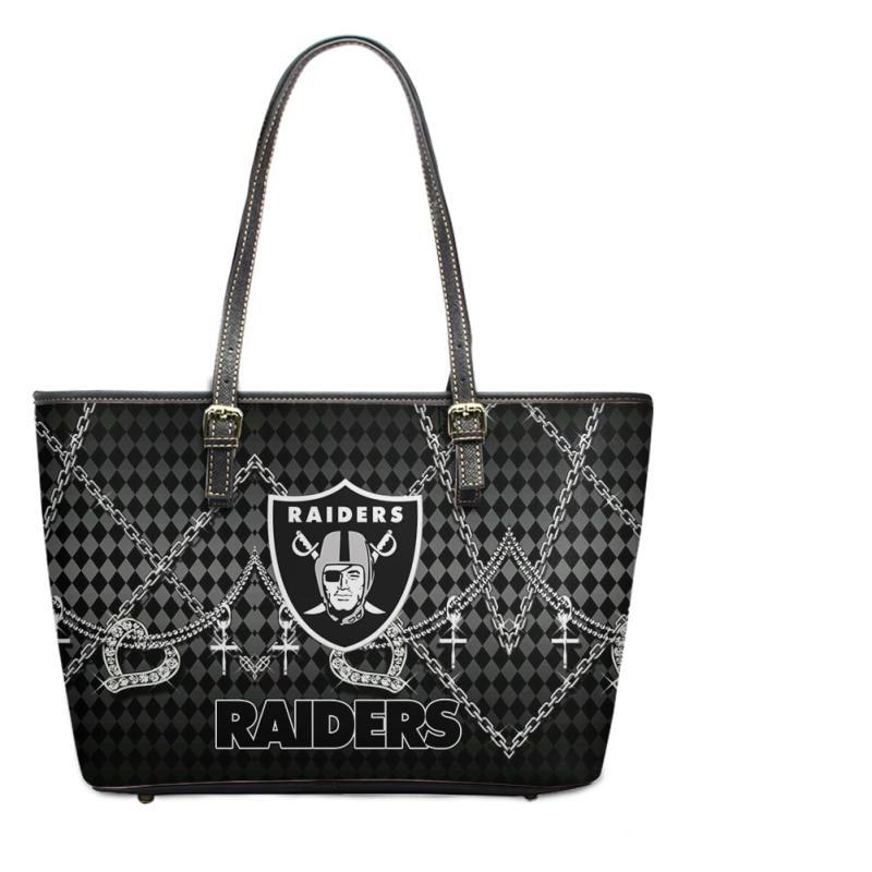 Las Vegas Raiders Leather Tote Bag