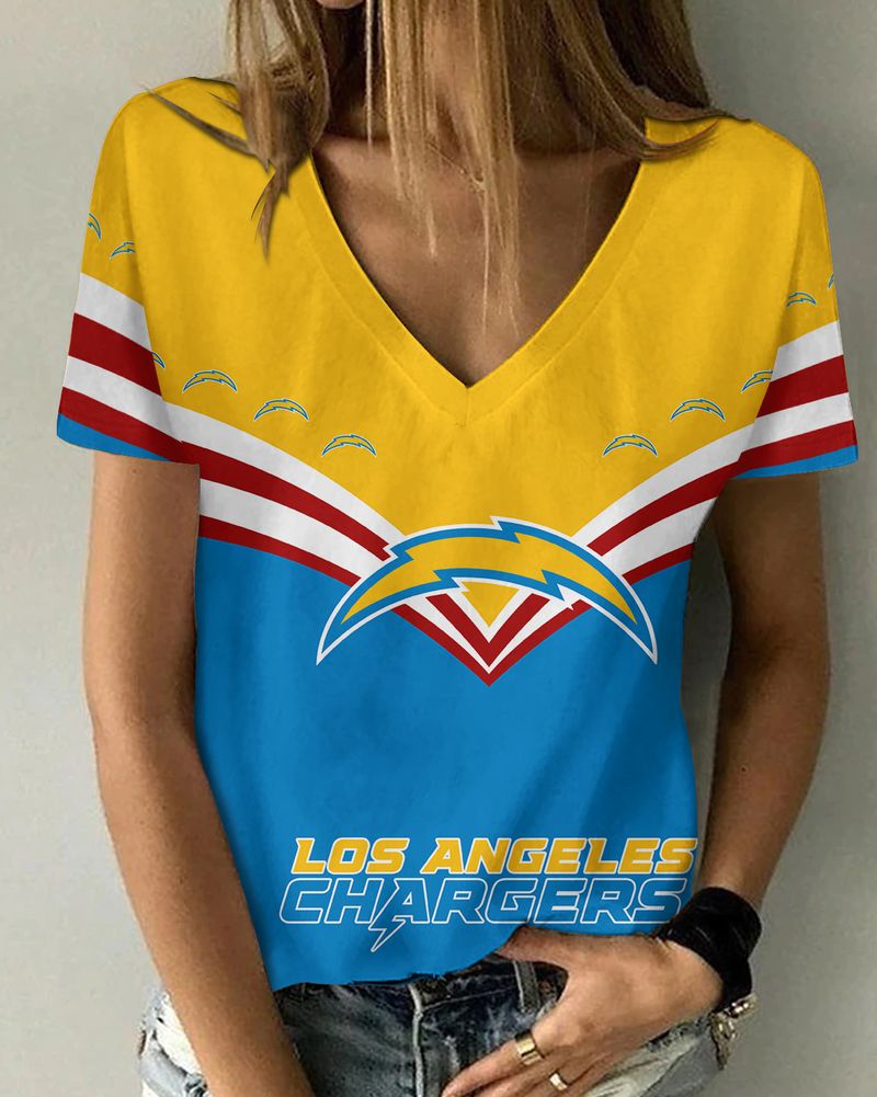 Los Angeles Chargers V-neck Women's T-shirt 2
