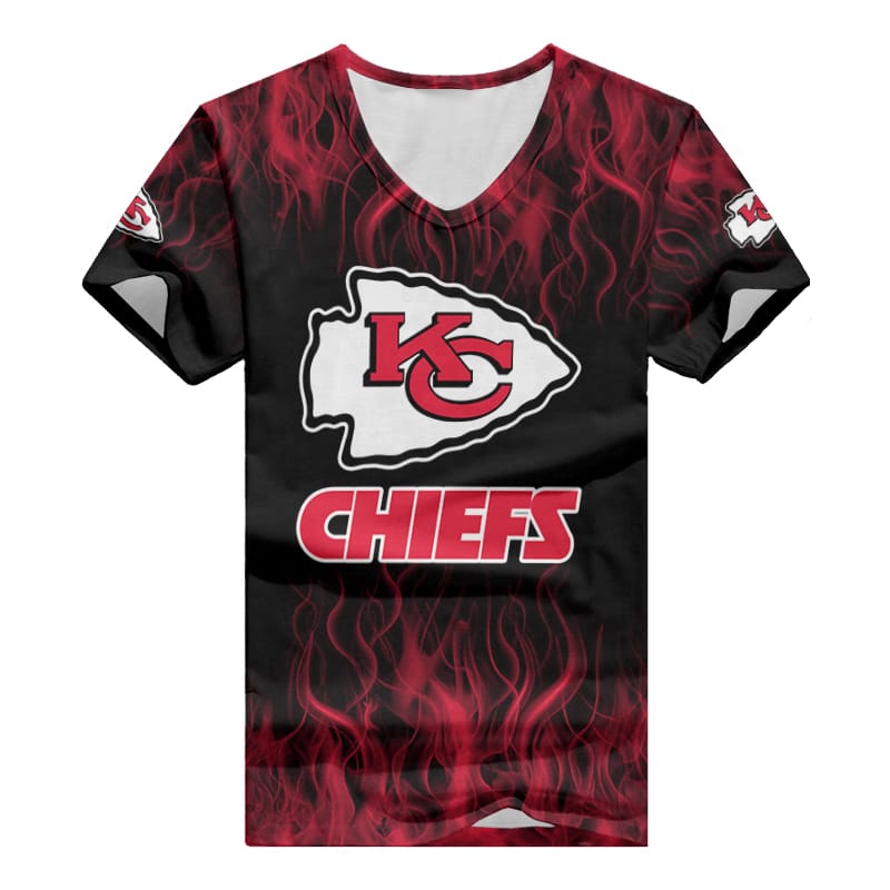 Kansas City Chiefs V-neck T-shirt