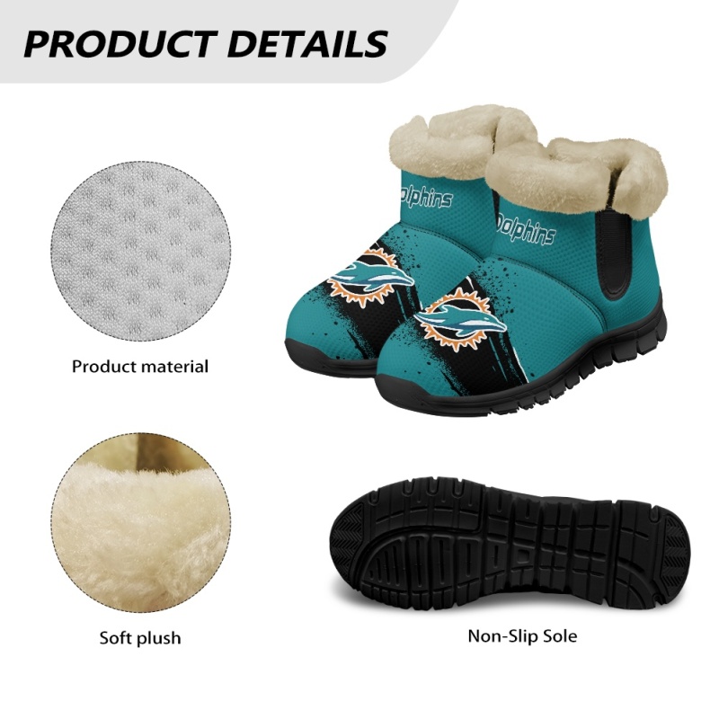 Miami Dolphins Comfy Winter Snow Boots 6