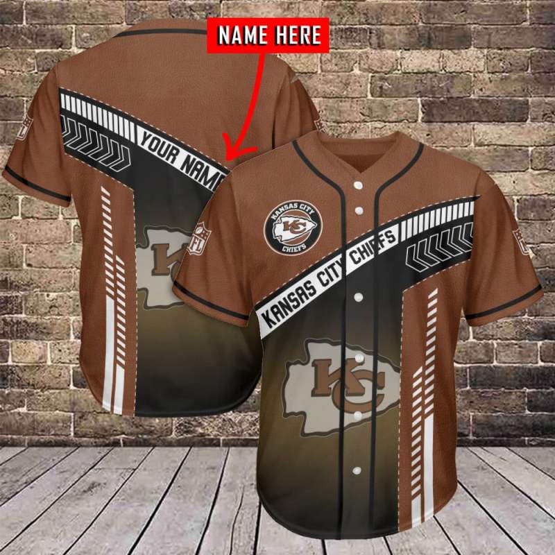 Kansas City Chiefs Personalized Baseball Jersey