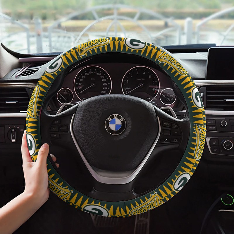 Green Bay Packers Custom 3D Steering Wheel Cover - NFL Merchandise