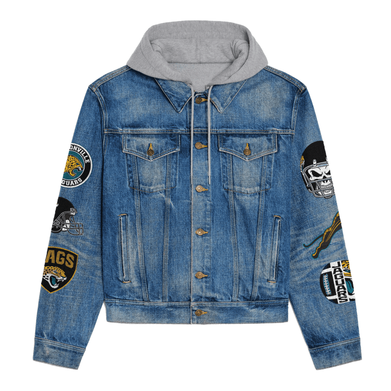 Jacksonville Jaguars Hooded Denim Jacket 2