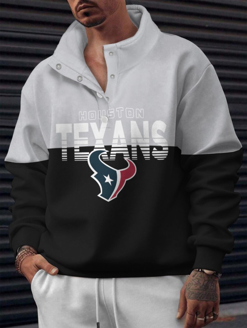 Houston Texans Casual Colorful Stand Collar Sweatshirt