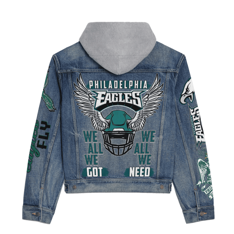 Philadelphia Eagles Denim Jacket Details