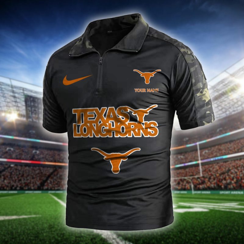Texas Longhorns Army Polo Shirt Back View