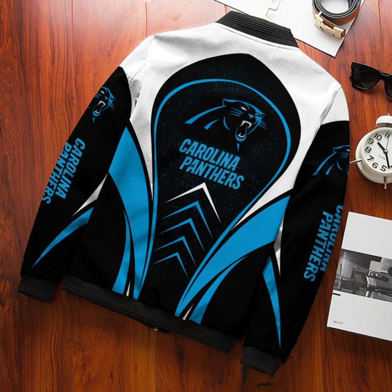 Carolina Panthers Bomber Jacket Side