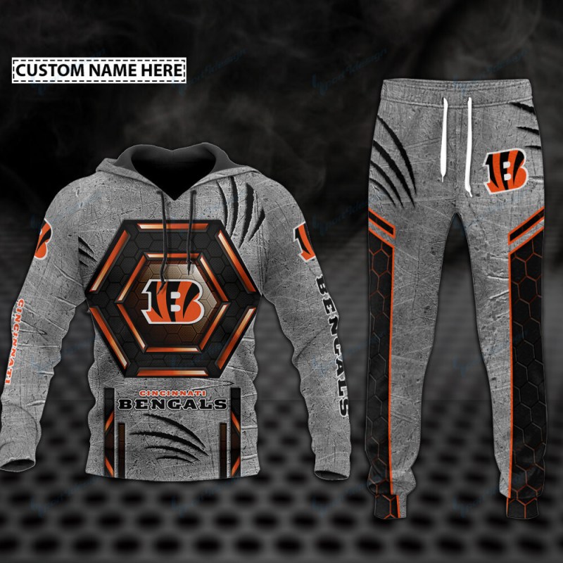 Cincinnati Bengals Personalized Hoodie and Jogger Set